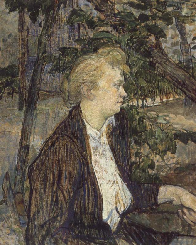 Henri de toulouse-lautrec Woman Seated in a Garden Germany oil painting art